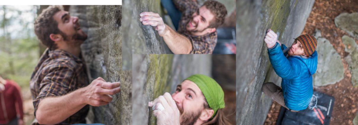 First Day at Coopers, Coopers Rock, Climbing, Bouldering, Dylan Jones, Matt Cline, Eric Fizer, by Gabe DeWitt